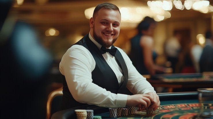 Ilustrasi penggunaan perangkat mobile oleh pemain yang mengakses hiburan sports dan casino di honda77